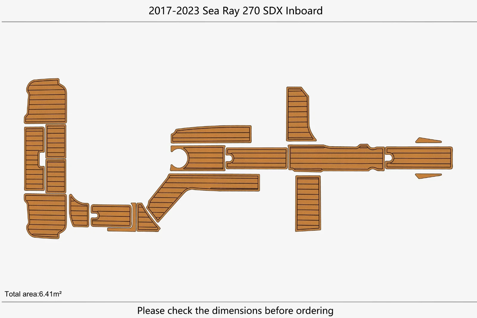 2022 Sea Ray 270 sundeck Inboard Cockpit Swim platform 1/4"6mm EVA flooring Mats
