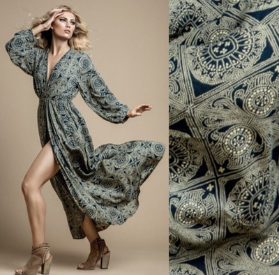 Anthropologie NAT by Natalie Martin Nico Wrap Duster Dress Maxi XS Boho Festival