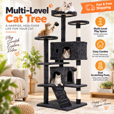 54in Multi-Level Cat Tree Tower Furniture Act...