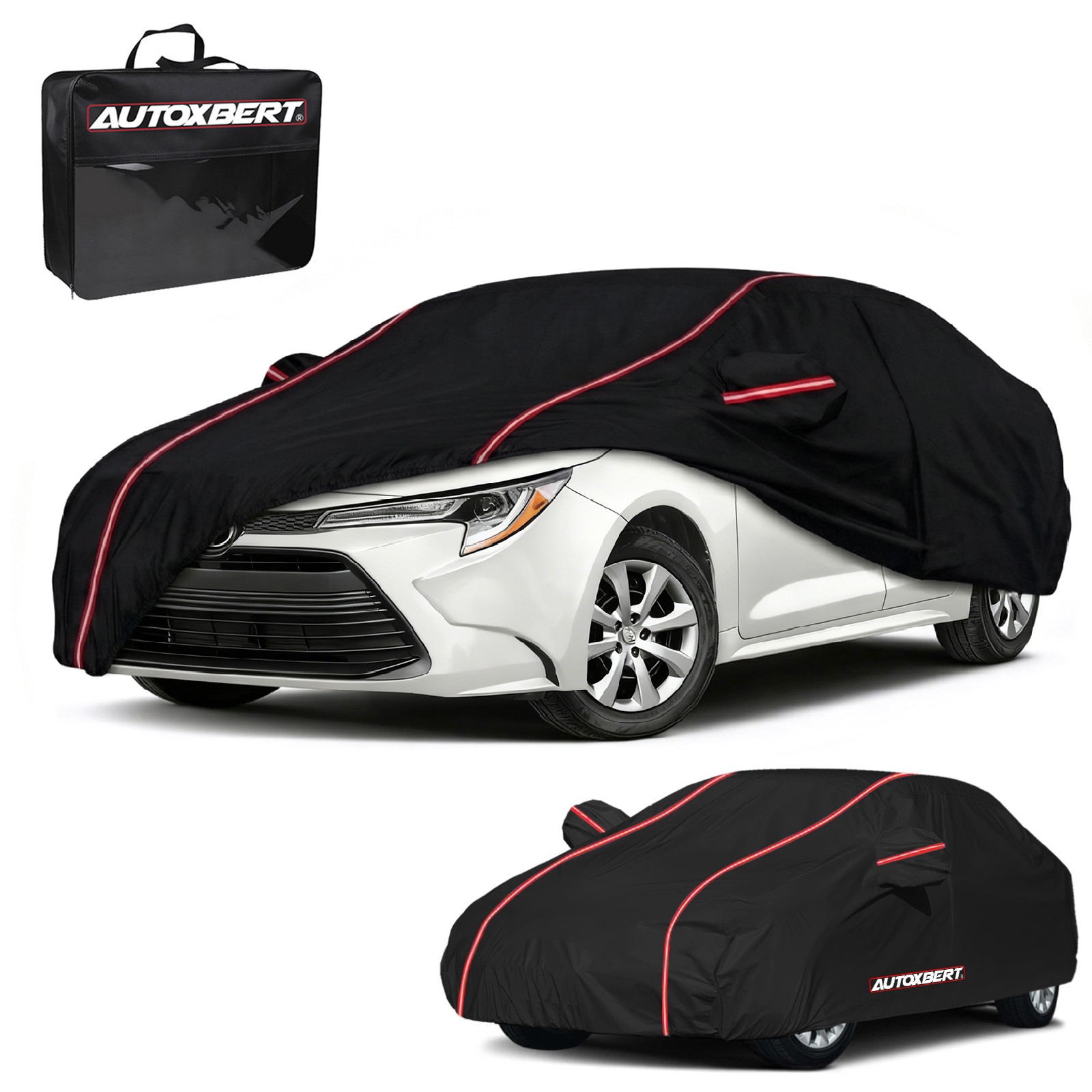 6-Layers Full Car Cover Waterproof All Weather Protection Anti-UV Cotton Lining