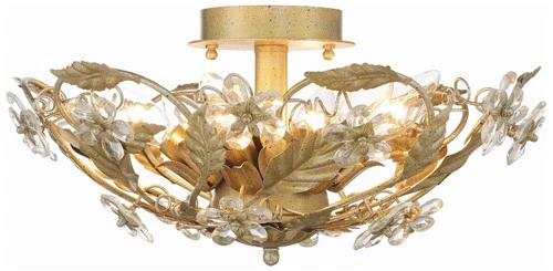 Crystorama Paris Market 16" Wide Gold Leaf 6-Light Ceiling Light - Picture 4 of 10