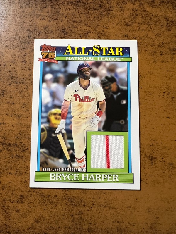 2026 Topps Series 2 Bryce Harper 1991 Baseball Game Used Jersey Relic Phillies