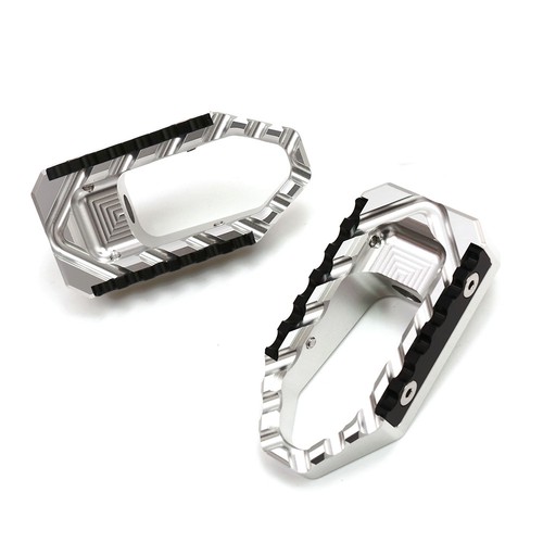 TRC Passenger Rear Silver Wide Touring Foot Pegs For Yamaha YZF R3 2015-2021 - Picture 6 of 10