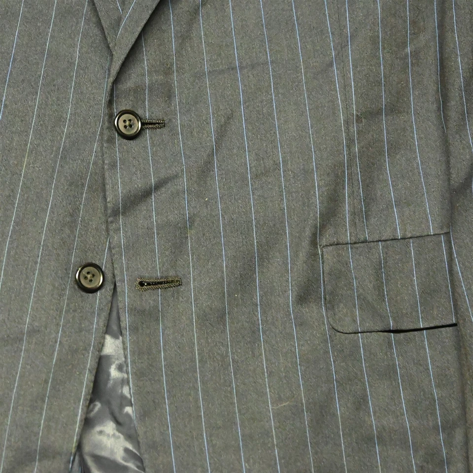 Oxxford Clothes 42 Alto Azul Rayas Lana Hombres Blazer Traje Chaqueta Abrigo Deportivo Foto 3 de 4