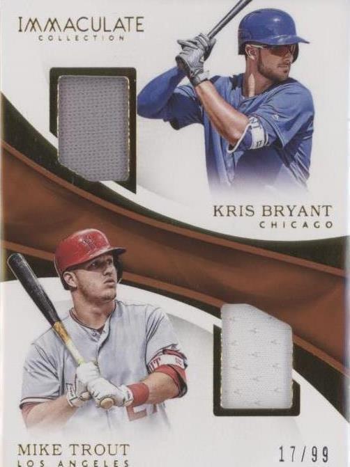 2017 Panini Immaculate Collection - Kris Bryant Mike Trout
