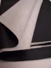 PADDED FAUX LEATHER NAVY BLUE DIY CAR SEAT MAT PAD PILLOW 32" x 45" FABRIC