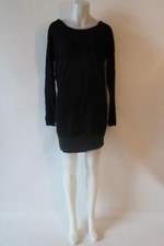 Womens Bailey 44 Black, White Striped Dress W/Sweater Overaly M