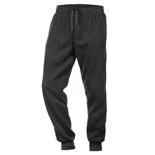 Men's Fleece Lined Jogger Draw String Sweat Pants Running Active 2 Pockets