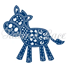  #21 Tattered Lace Dies By Stephanie Weightman PATCHWORK DONKEY WITH EDGE