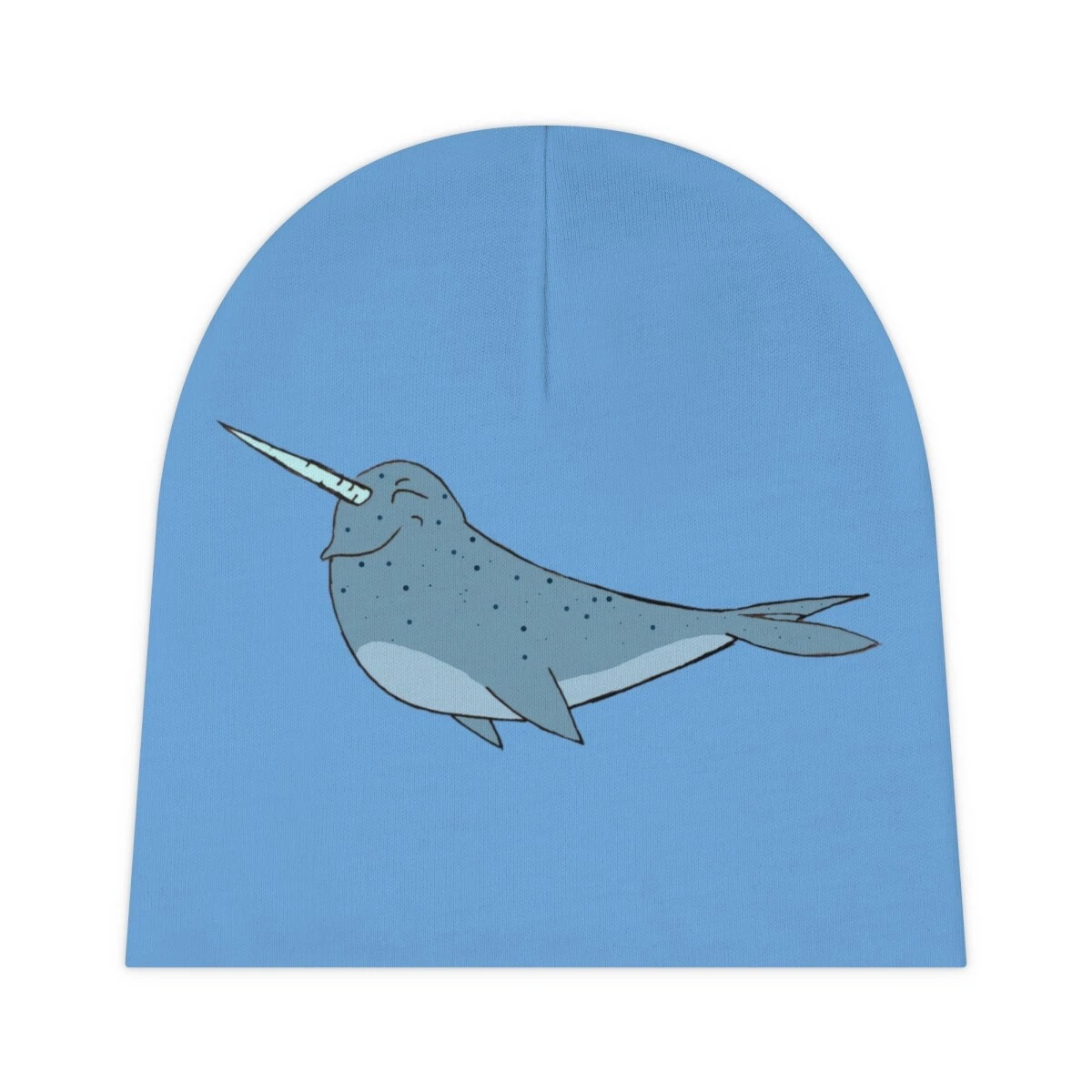 Baby Beanie narwahl cartoon blue