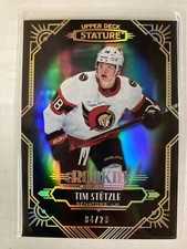 2020-21 Upper Deck Stature Black Rookie #132 Tim Stutzle 4/20