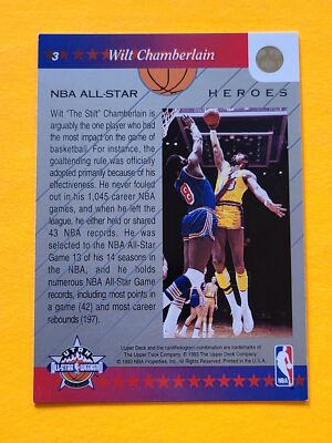 1992-93 Upper Deck NBA All-Stars #3 Wilt Chamberlain | eBay