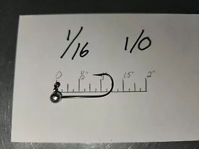 TCI JIGS 50 1/16oz Ball Head Jigs Bronze Mustad Hooks #8 #6 #4 #2 #1 1/0 2/0 3/0