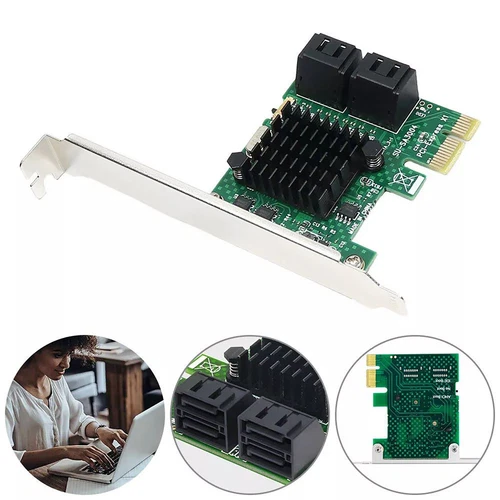 1X PCI Express SATA3.0 Interface 4 Port Extenders PCI-E X1/X4/X8/X16 6Gbps Card