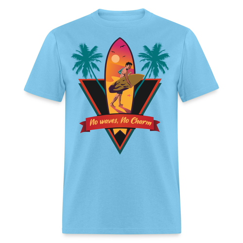 No Waves No Charm shirt Ocean Beach Surfing Lover Sunset T-Shirt Size S-6XL - Picture 26 of 40