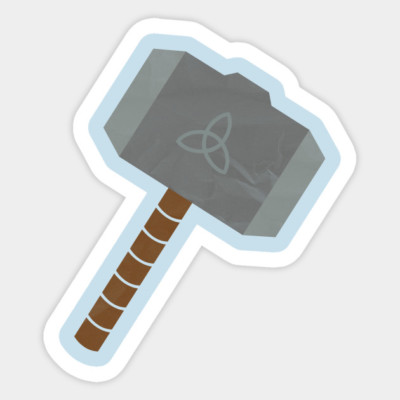 thor mjolnir worthy marvel vinyl decal laptop quote cute bumper sticker