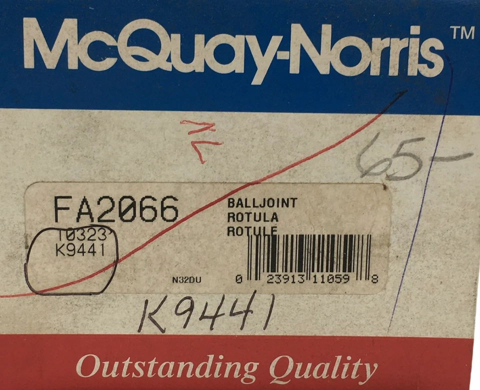 Rótula de suspensión McQuay-Norris FA2066 NOS Foto 3 de 3