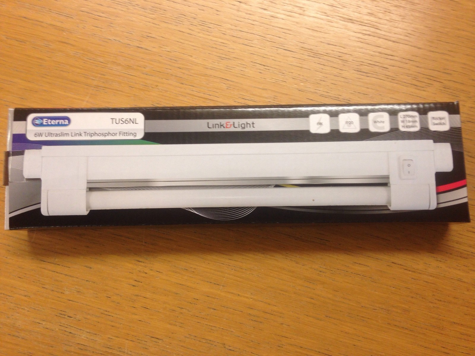 1x T4 6W TUS6NL Ultraslim Fitting Under Light Kitchen Light