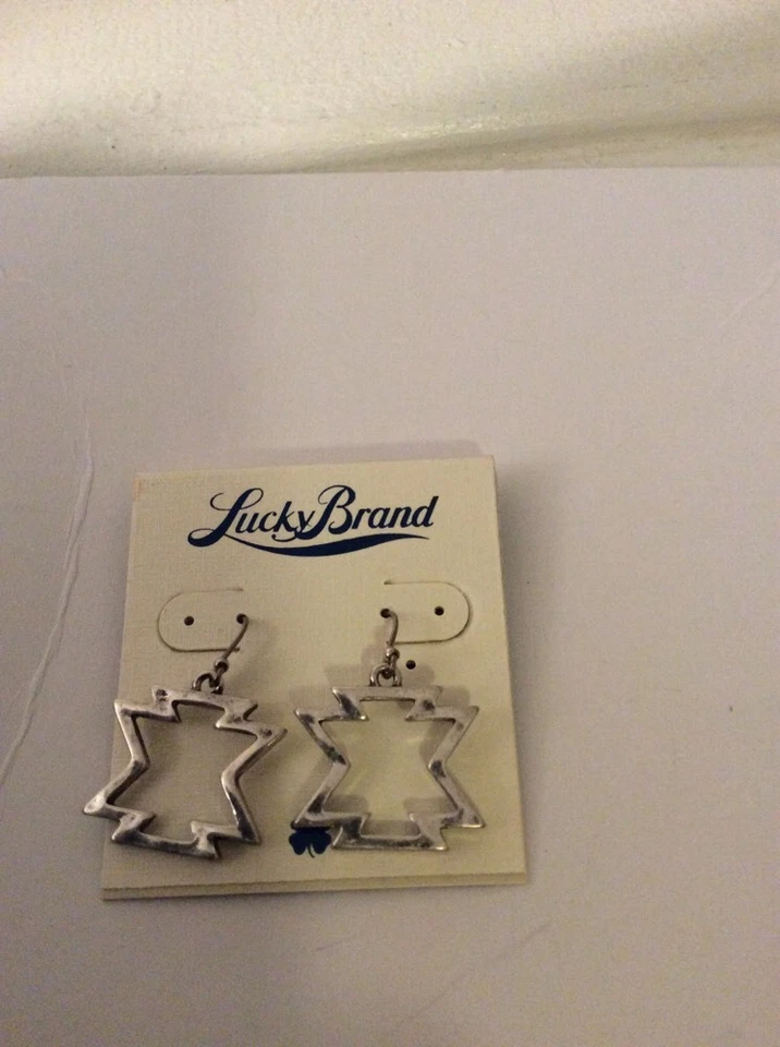 $25 LUCKY BRAND Silver-Tone Arizona Openwork Tribal Drop Earrings Item 112 - Image 2 of 3