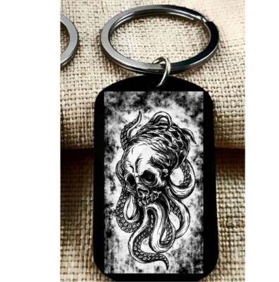 Octopus Skull Monster Hot Art Keychain