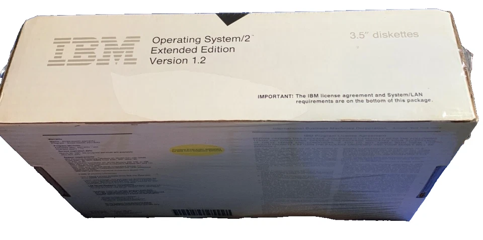 Vintage Rare IBM OS/2 Ext. Ver 1.2. Lowest Price On EBAY 80s Still Wrapped Up - Image 2 of 3
