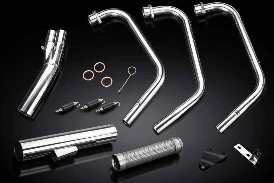 Yamaha XS750S XS850 Special 1978-81 Full Exhaust 3-1 Stainless Straight Muffler - Image 2 of 4