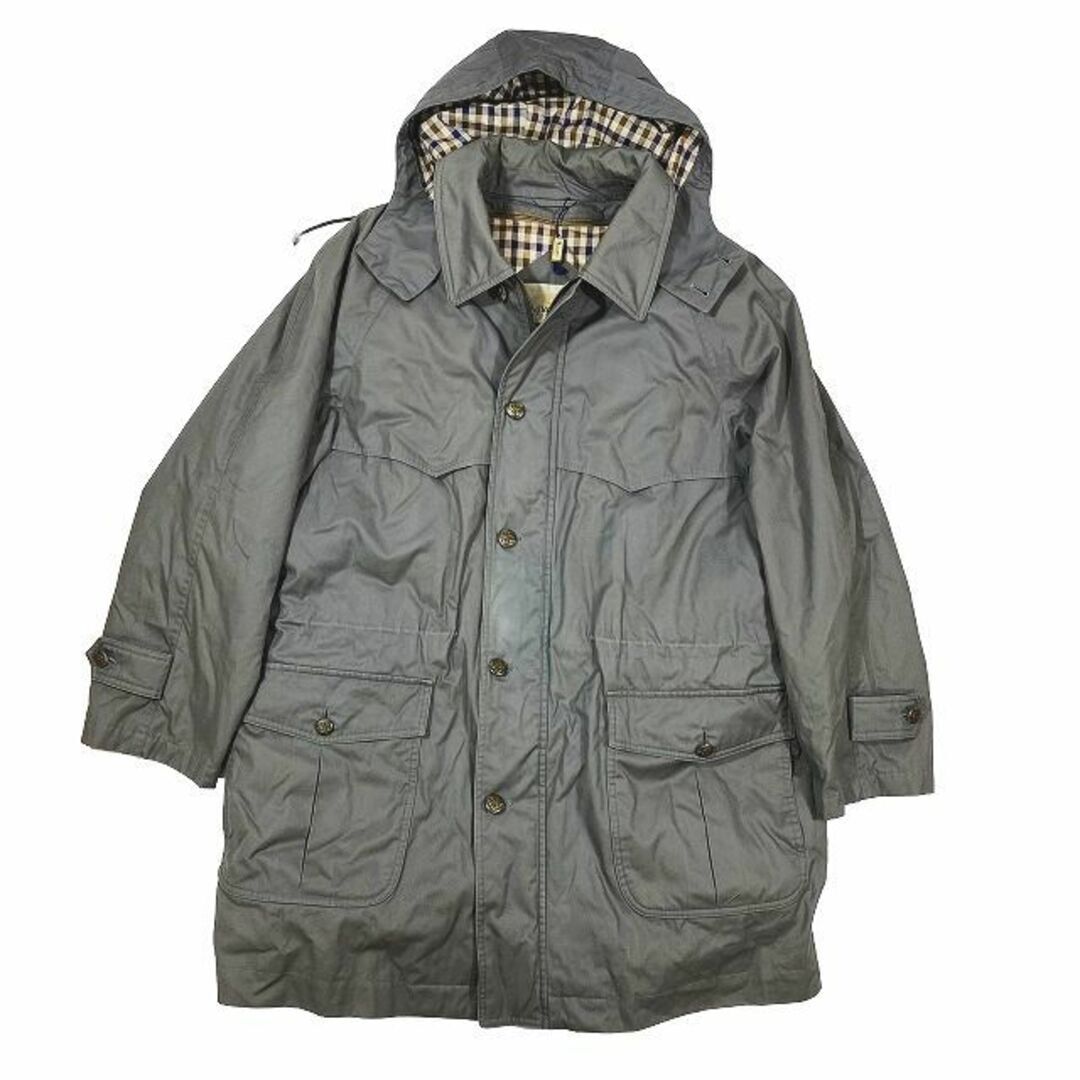 Aquascutum Jacket Blouson Outerwear Zip Up Club Plaid Lining