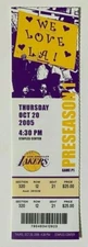 2005 Denver Nuggets Los Angeles Lakers Full Ticket 10/20/05 Kobe Bryant