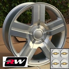 20 Inch Chevy Silverado Factory Style Wheels Machined Silver Texas Edition Rims