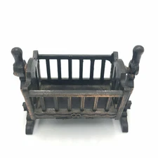 Dollhouse Miniature Metal Cradle item # 42 Durham Industries  2 1/4"x2"