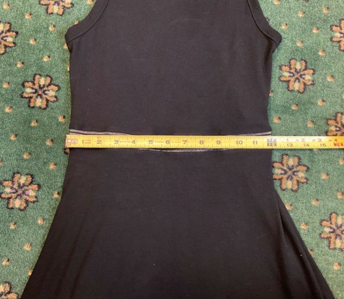 GARAGE Black Mini Tank Dress Size S/P Women's or Juniors Sheer Waist Sleeveless - Picture 5 of 8