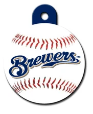 MLB Engraved Milwaukee Brewers Pet ID Tag fast ssh