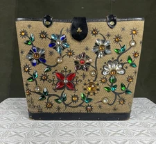 Vintage 1960s Enid Collins Vintage Jewel Garden Three  Purse