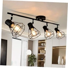  Track Lighting Kit, Directional Rotatable Ceiling Light Fixtures, 4-Light