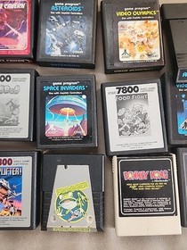 Atari 7800 ProSystem Console 2 Controllers Power Supply RF Cord With 15 Games!!