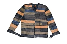 ZAPRIS Men’s Maison Martin Margiela H&M Pure Sheep Leather Motorbike Belt Jacket