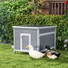 Duck Coop for 3-6 Ducks, Chickens, Geese, Rabbits, 30" x 38" x 30"