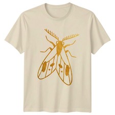 Elegantes T-Shirt Golden Motte Künstlerisches Insekt Motte Natur Geburtstag Geschenk