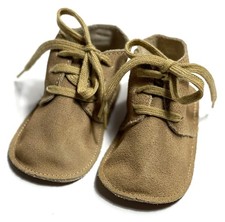 New With Tags Baby Gap Boys Soft Flexible Camel Suede Shoes Boots sz 6-12m