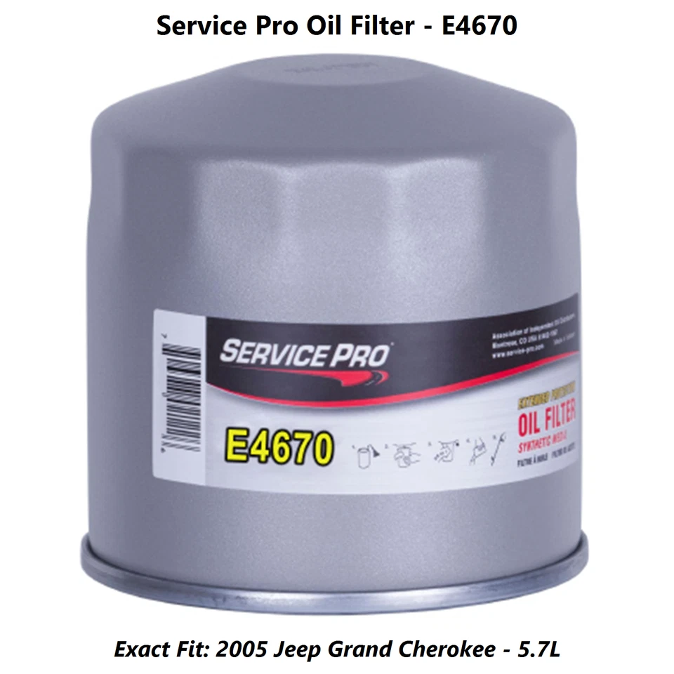 2005 Jeep Grand Cherokee 5.7L Complete Oil, Air & Cabin Filter Kit (5W-30) — 第 3/4 张图片