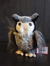 SAMUEL the Plush HORNED OWL Stuffed Animal - by Douglas Cuddle Toys - 3844