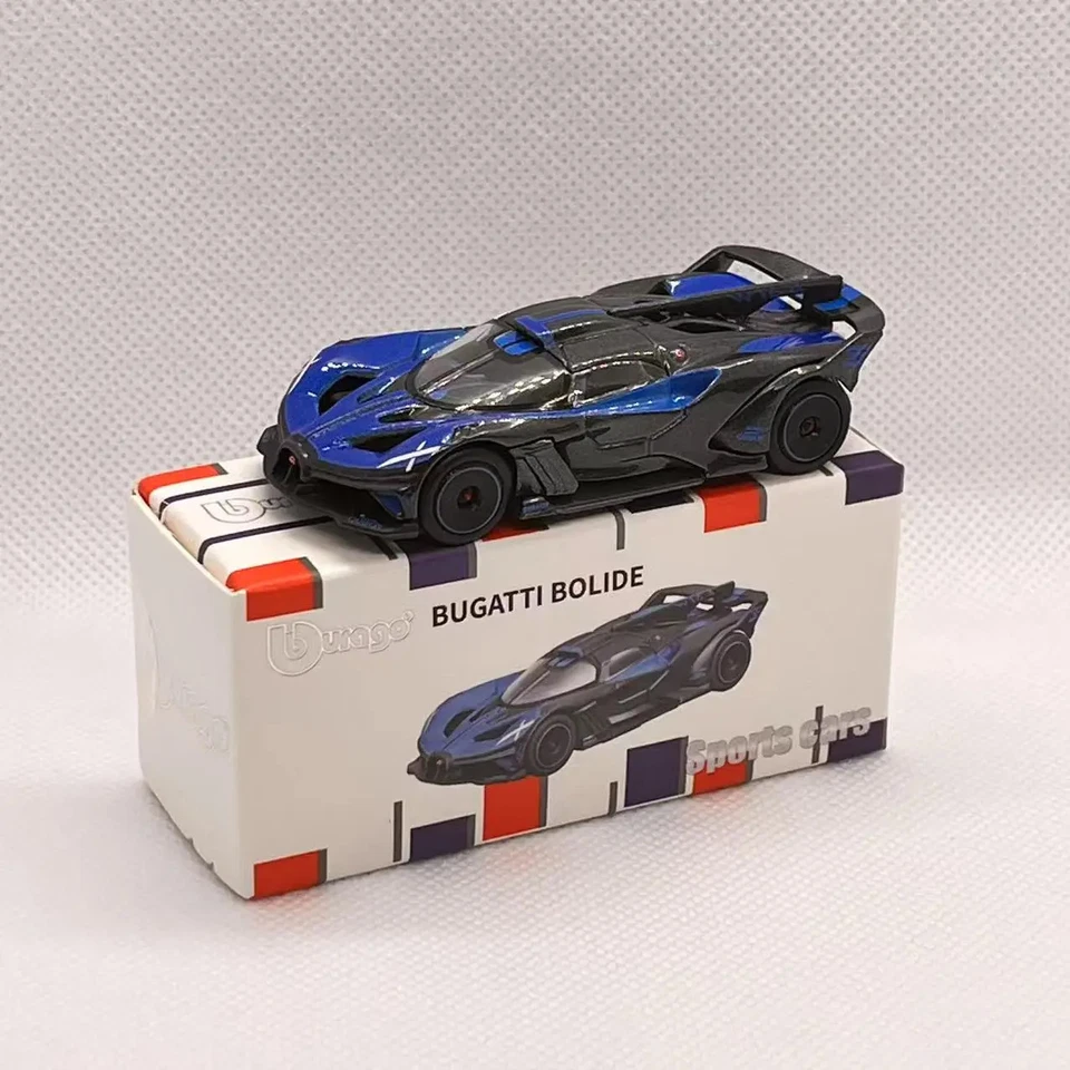 Bburago 1:64 Bugatti Bolide Red Blue Alloy Miniature Diecast Toy Model Car - Image 4 of 4
