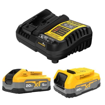 20V MAX XR POWERSTACK Lithium-Ion Battery Starter Kit w/5.0Ah and 1.7Ah Batterie