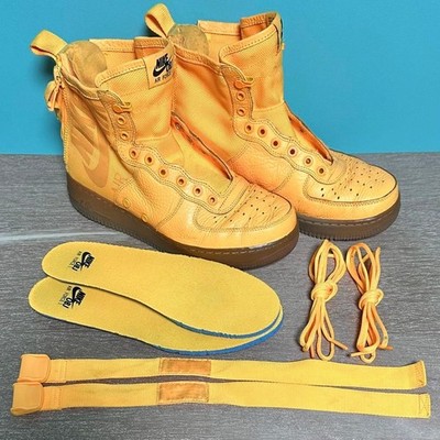 Nike Sneakers SF Air Force 1 Overseas Limited Color Orange Leather Men's US9 EX