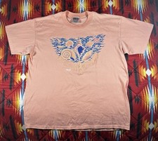Vintage 90's Oneita Nature Shells Ocean T-Shirt XL Single Stitch USA Made Pink