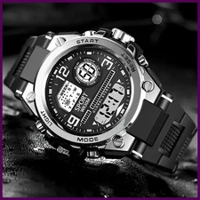 Multifunction Men's Sports Watch Waterproof Luminous Alarm  Men LED Digital