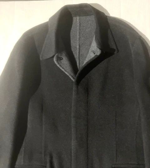 New MALO Mens Grey Double Faced Cashmere Wool Coat sz 42 US 52 It Handmade Italy - Image 4 of 4