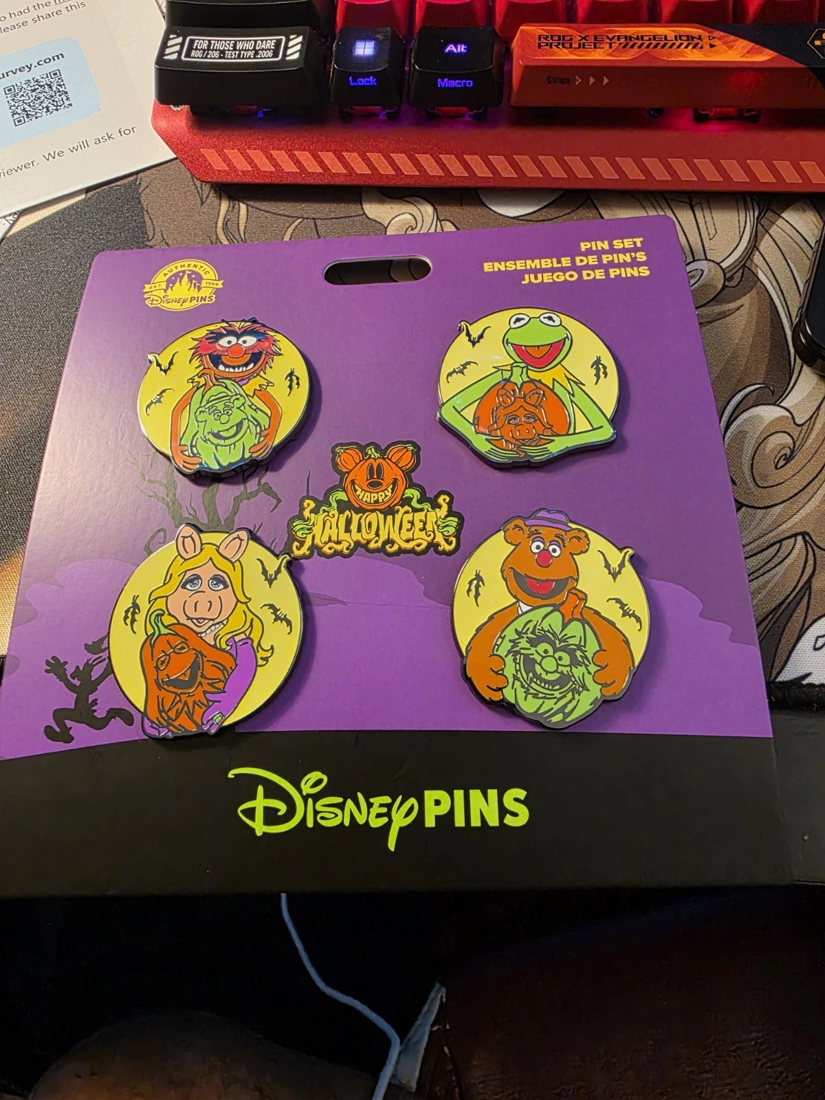 NEW Disney Pin Set The Muppets Happy Halloween Kermit Miss Piggy Fozzie Animal