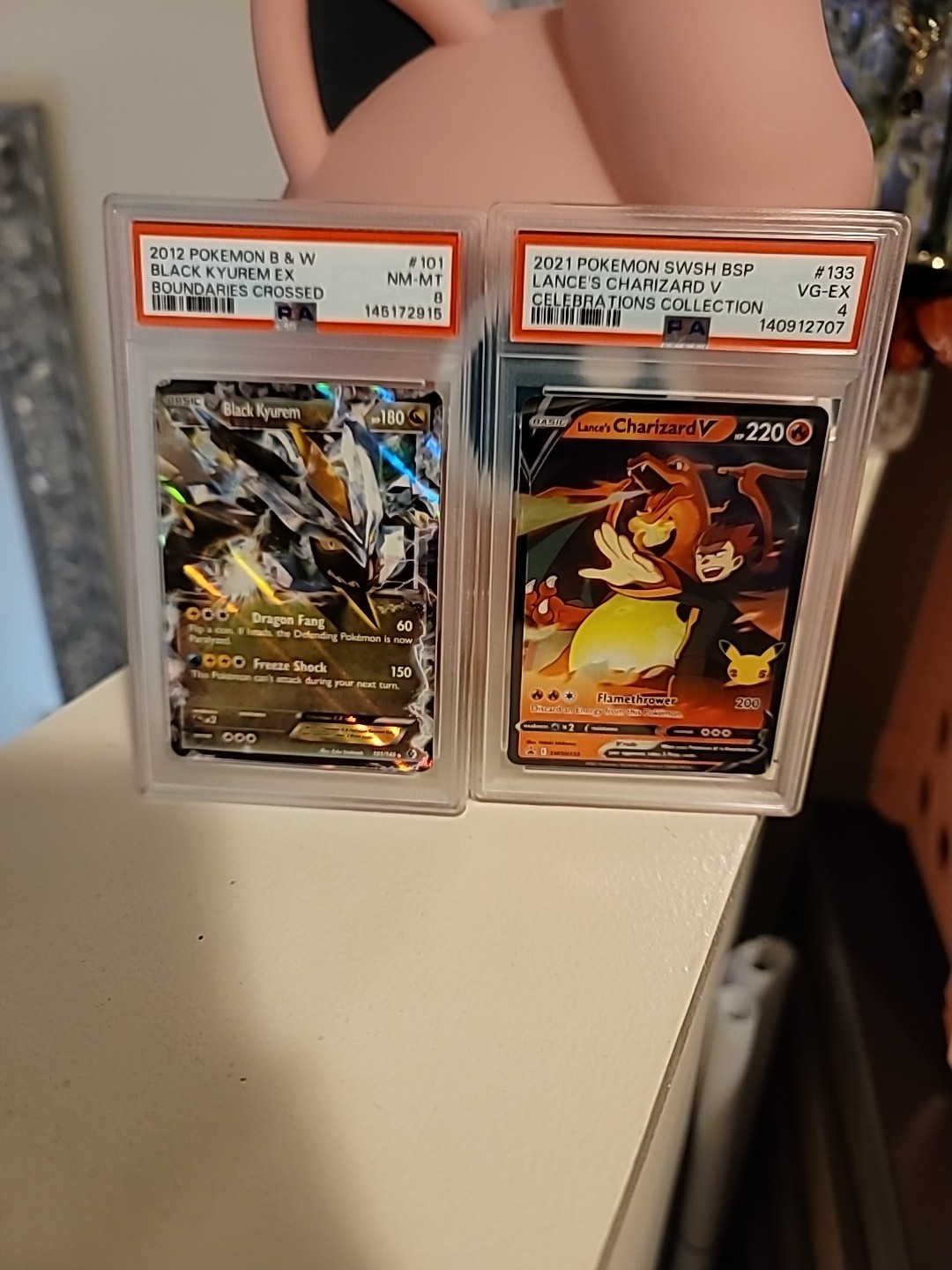 PSA Bundle Black Kyurem EX 101/149 Boundaries Crossed & Lance's CHARIZARD 133