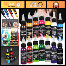 14 Color Professional Tattoo Ink Set 1OZ Vegan Pigments, Rich Shades, Long-las